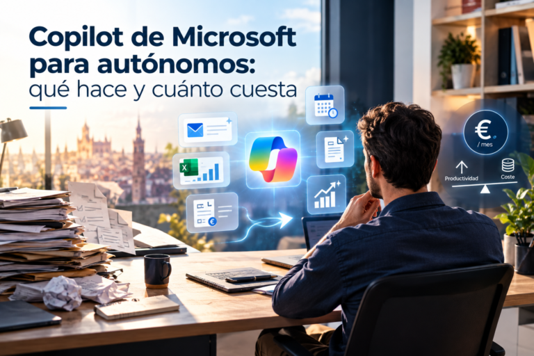 Copilot de Microsoft para autónomos: qué hace y cuánto cuesta
