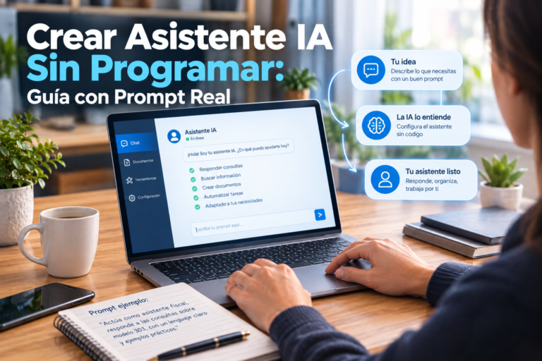Crear Asistente IA Sin Programar: Guía con Prompt Real