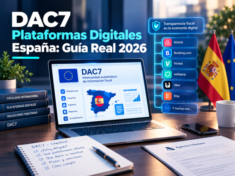 DAC7 Plataformas Digitales España: Guía Real 2026