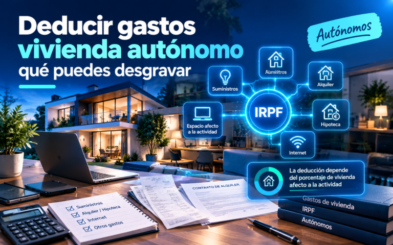 Deducir gastos vivienda autónomo: qué puedes desgravar