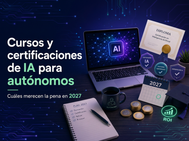 Cursos y certificaciones de IA para autónomos en 2027: cuáles merecen la pena