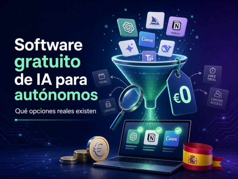 Software gratuito de IA para autónomos: qué opciones reales existen